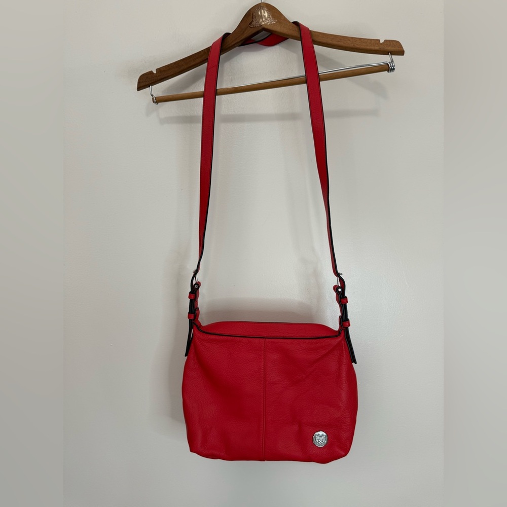 Vince Camuto small Red pebbled leather Crossbody Bag